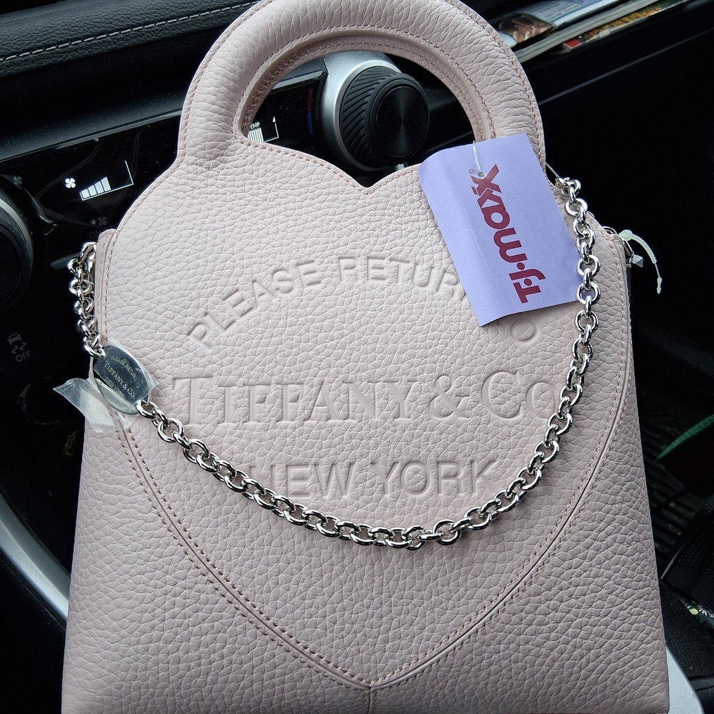 Tiffany & Co. Pink Leather Small Women's Tote Bag NWT